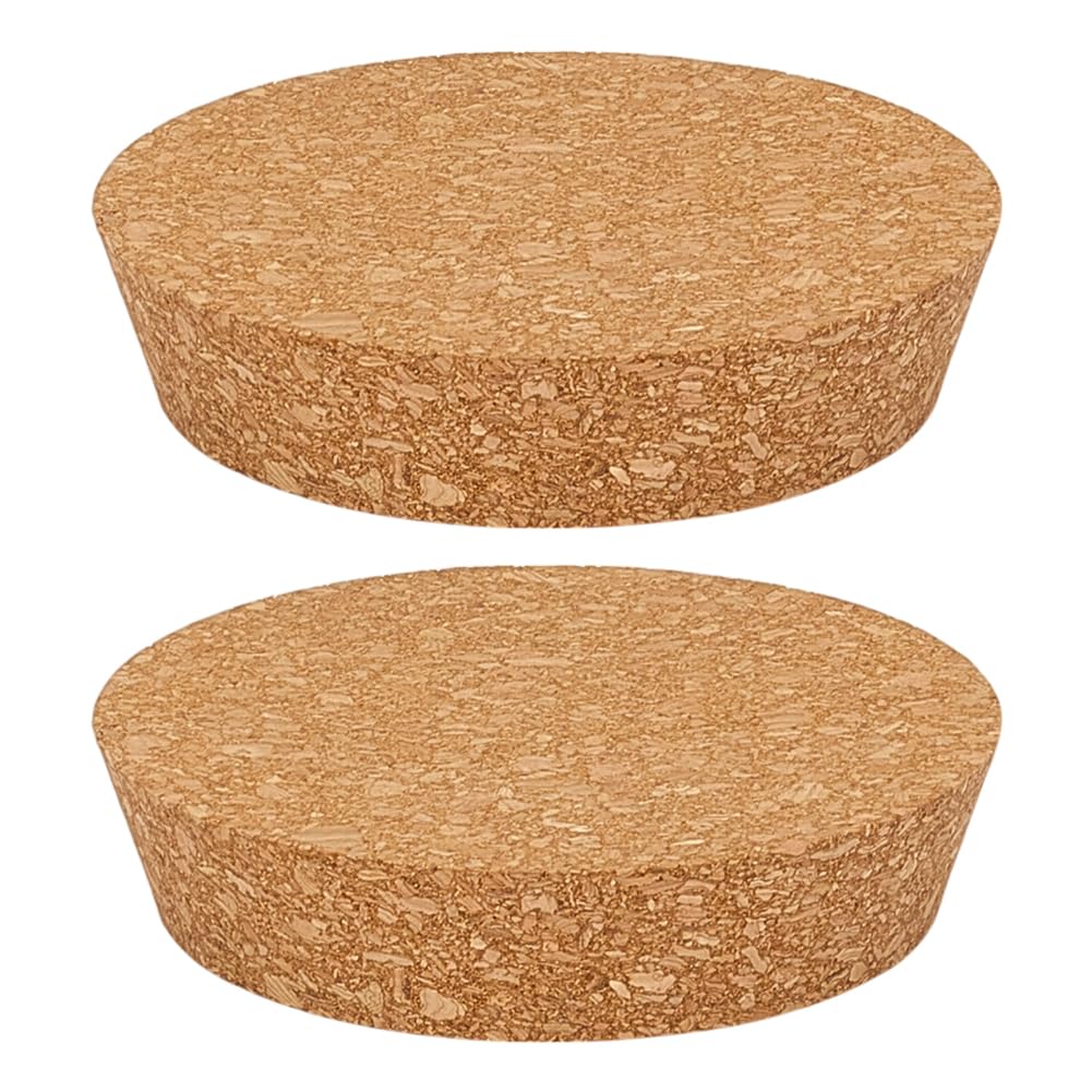 OLYCRAFT 2Pcs Large Cork Stoppers 10~11.5cm Wood Bottle Lids Tapered Cork Plugs Wooden Canning Jar Lids Wood Tapered Plugs Wine Bottle Stoppers Wooden Jar Plug for Kitchen Wedding Favor Canning