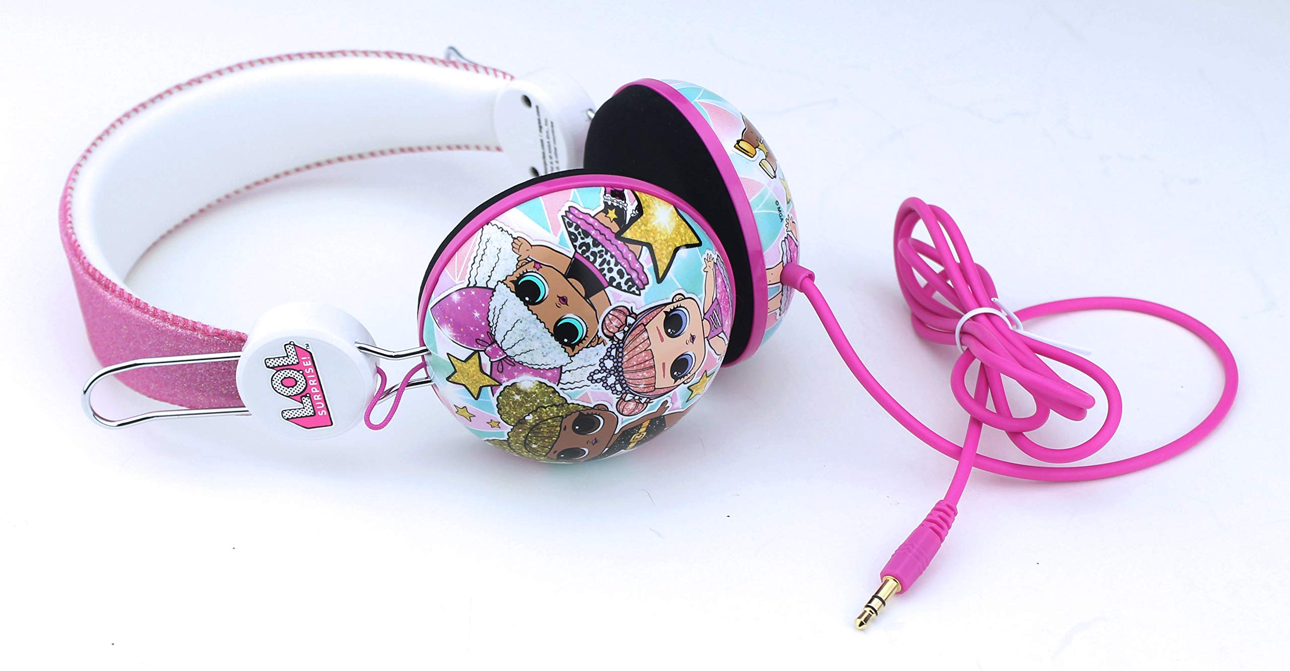 OTL Technologies - Auriculares con Cable Rosa L.O.L. Surprise Glitter Glam Multiplataforma (Android)