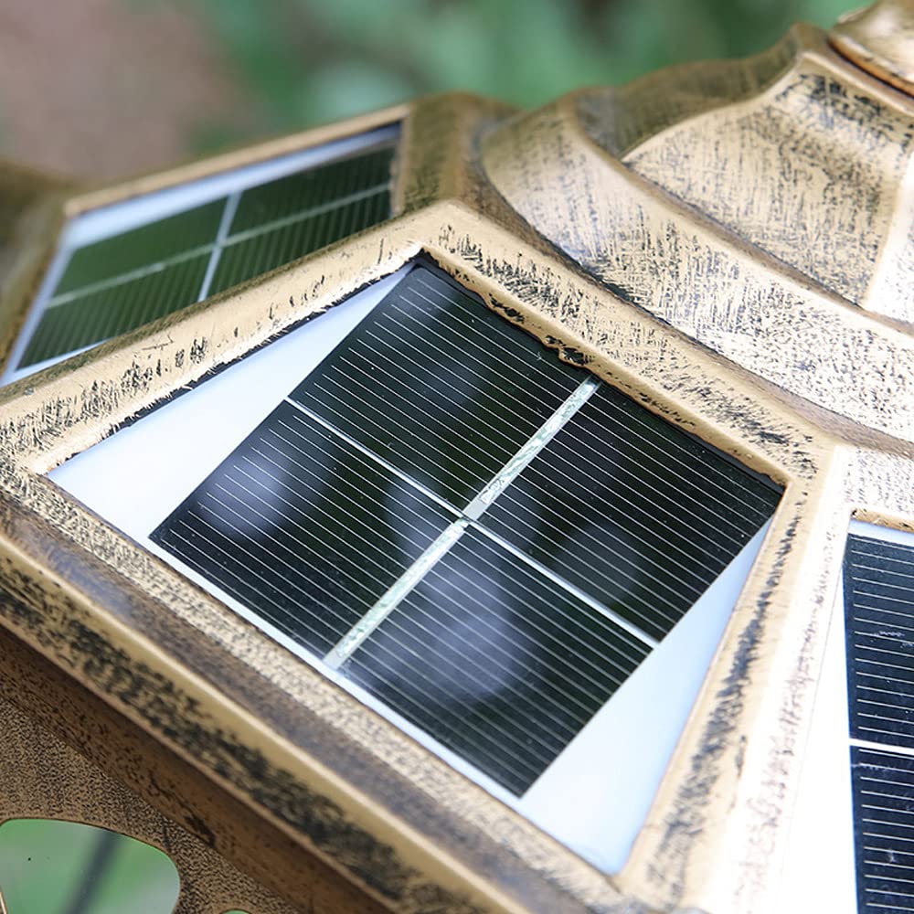 Sol Power Cap Ener Savi Lante Lam Aluminium Gla Colu Light Compatib z Fen De Pat - Bron,Chandeli C,Zewnętrzna nasadka na słupek oświetleniowy