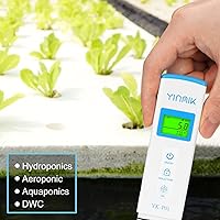 Vista 4 de YINMIK Medidor de pH, Probador de pH Digital para Hidroponía, Medidor de pH y Temperatura con Pantalla Horizontal para Piscina, Spa, Bañera