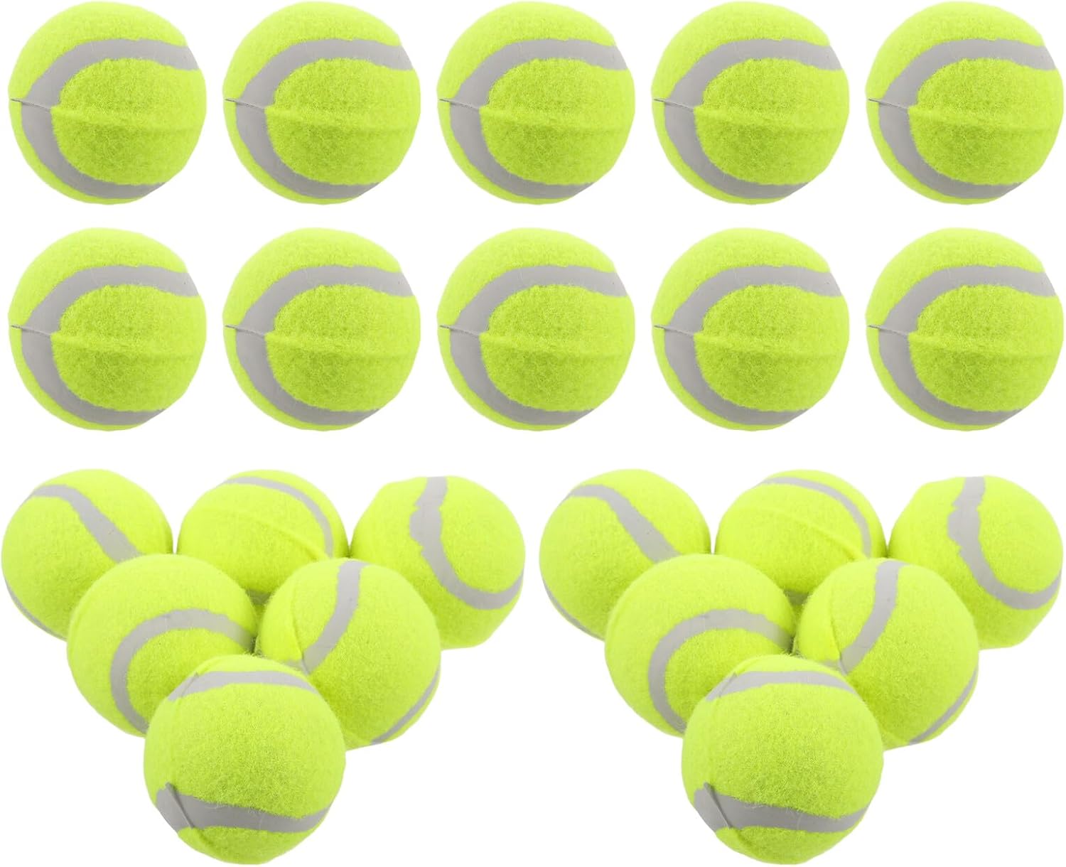 Alipis 22pcs Dog Tennis Balls Chew Elastic Rubber Training Balls for Large Medium Small Dogs Interactive Exercise Playing for Fetch and Squeaky Pet