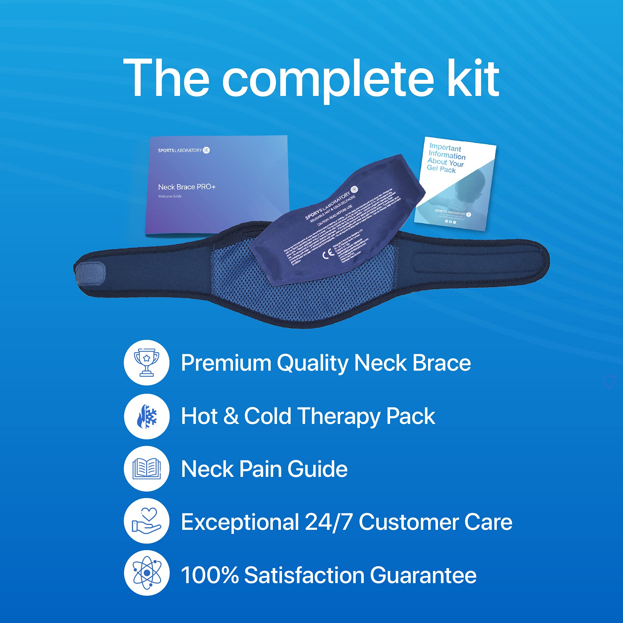 (Regular (28cm 43cm )) Sports Laboratory Neck Support Brace PRO+