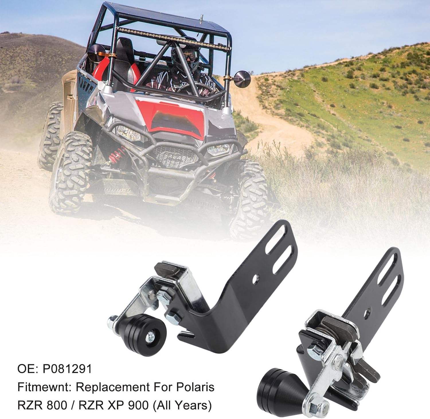 Armor Door Slam Latch Kit, P081291 Armor Door Slam Latch Replacement Sturdy Durable for RZR 800 XP 900