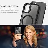 GaoBao Coque pour iPhone 15 Plus 6.7" Compatible avec MagSafe, Hybrid Magnétique Case Étui Translucide Mat Arrière Protection Caméra Housse Fine Antichoc Dos Anti Rayures, Noir - 2