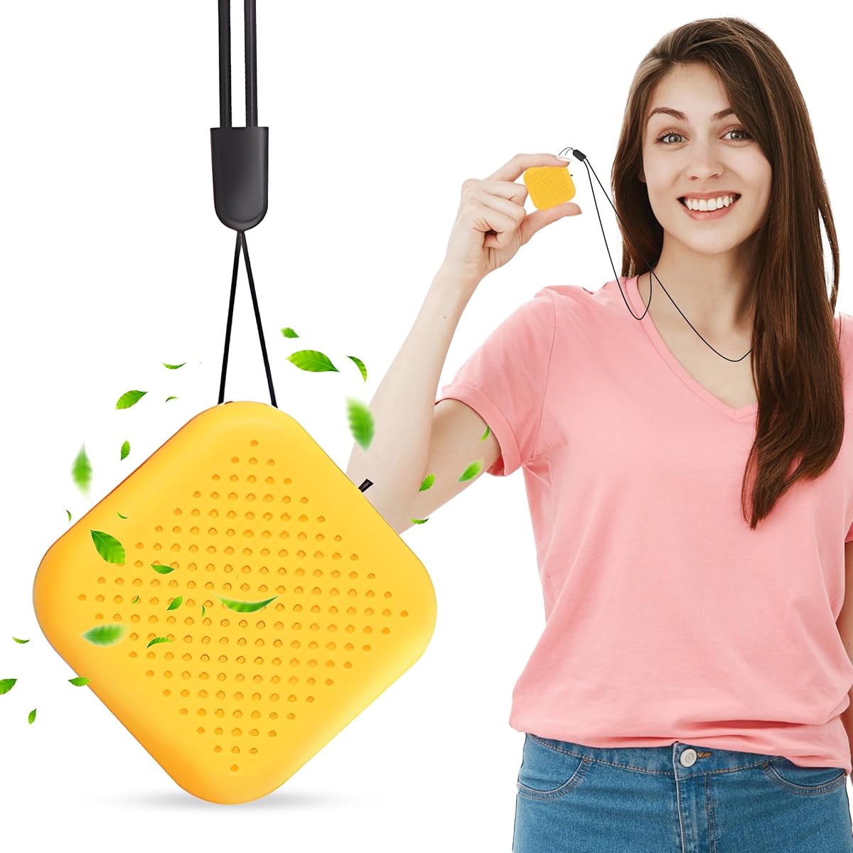 Portable Air Purifier for Travel, Gym, Office, Car – Wearable/Neckless Filterless Ionic Purifier, 50 Million Ions/cm³ for Dust,Asthma,Allergies, Odor Removal – 600 mAh Rechargeable