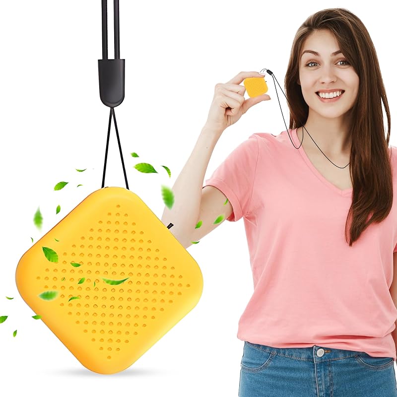Portable Air Purifier for Travel, Gym, Office, Car – Wearable/Neckless Filterless Ionic Purifier, 50 Million Ions/cm³ for Dust,Asthma,Allergies, Odor Removal – 600 mAh Rechargeable