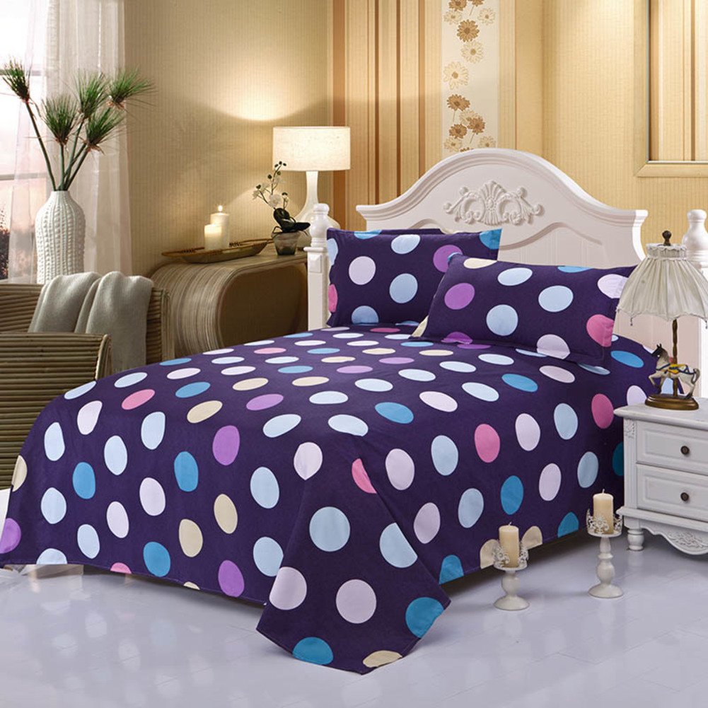 Drap plat 160x230cm pour lit simple et double en coton