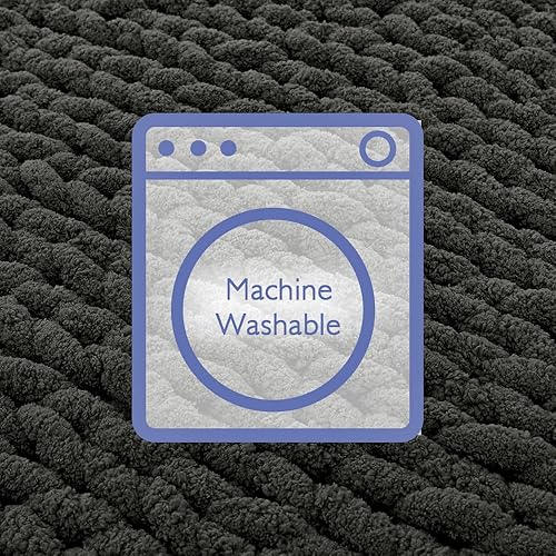 Miniatura 6 de Bigacogo Manta de punto grueso de 40 x 60 pulgadas, manta de felpilla 100% tejida a mano, suave manta de punto trenzado, bonita manta de ganchillo