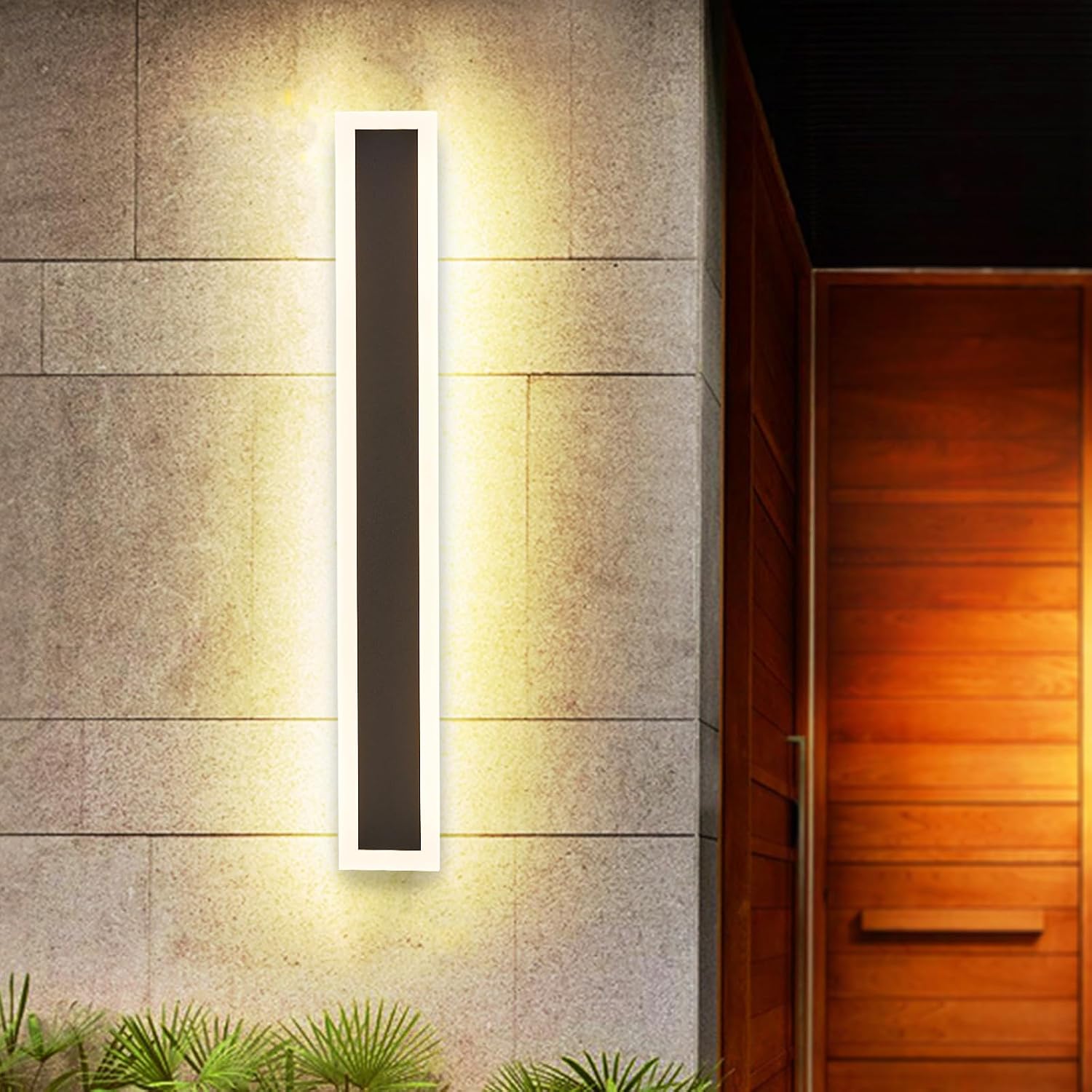 18W LED Outdoor Wall Light, IP65 Waterproof Black and White Acrylic Outdoor Lamp, Modern LED Wall Light, Suitable for Outdoor, Porch, Water Gardens, Ponds