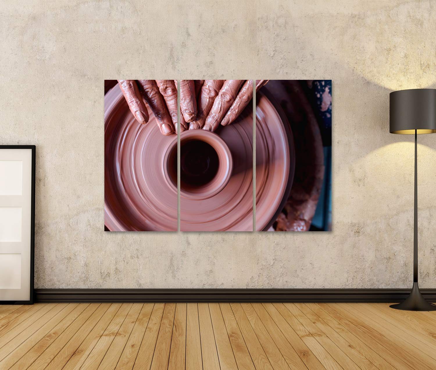 Cuadro sobre lienzo cerámica profesional hace cuenco taller de cerámica estudio cerámica profesional cerámica taller estudio pared sala hogar oficina póster imágenes GKVW-3Px