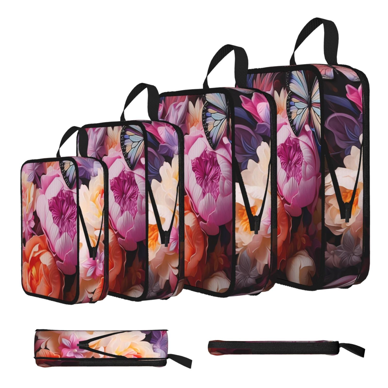 Butterflies and Fresh Bush Compression Packing Cubes 4 Piece Set