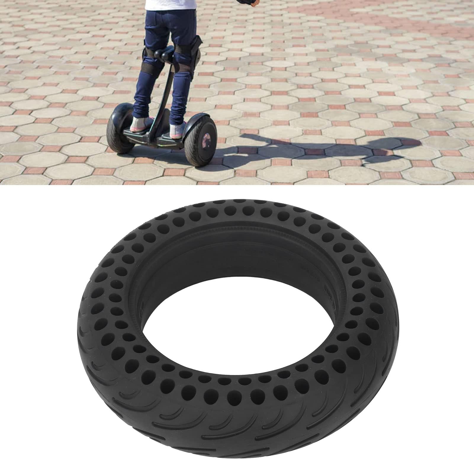 pneu scooter électrique, résistant en caoutchouc haute adhérence roues de remplacement 16,5 cm for adultes et étudiants déplacements urbains loisirs
