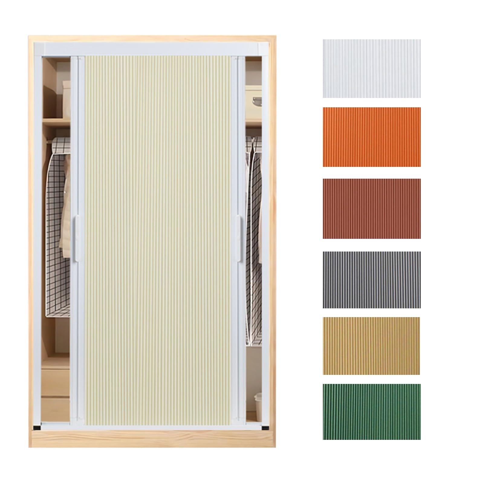 Puerta Plegable Acordeon A Medida, Puerta Tipo Acordeón para Armario, con Apertura A Izquierda Y Derecha, Puerta Corredera Opaca para Armario De Cocina En Ático
