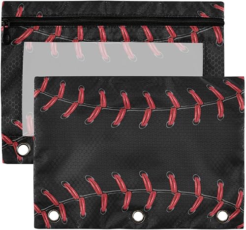 Vista 13 de Kcldeci Estuche para lápices para carpeta de 3 anillos con ventana transparente, retrato de gato y mariposas