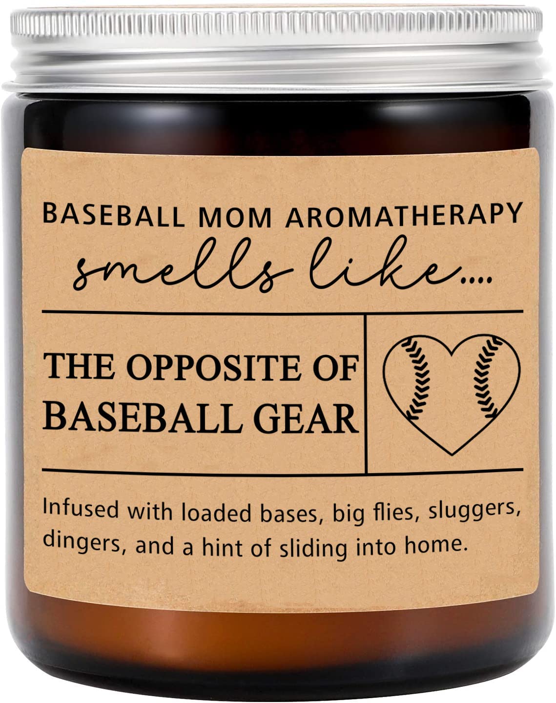 HTDesigns Baseball Mom - Baseball Mom Gift - Baseball Mom Candle - Gift for Mom - Gift for Baseball Mom - Unique Gift for Mom - Baseball Decor, 8oz