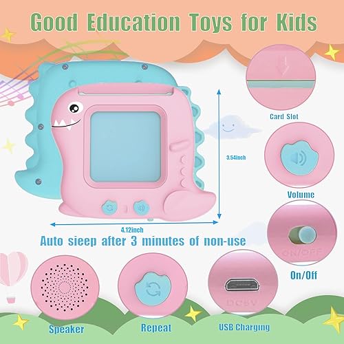 Miniatura 27 de Tarjetas didácticas parlantes para niños pequeños de 1, 2, 3, 4, 5 años, juguete sensorial de terapia del habla de bolsillo y autismo con 336