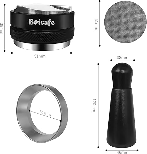 Miniatura 2 de Kit de accesorios de espresso de 2.008 in, 4 distribuidores de café de 2.008 in, nivelador de manipulación de café espresso con herramienta WDT,