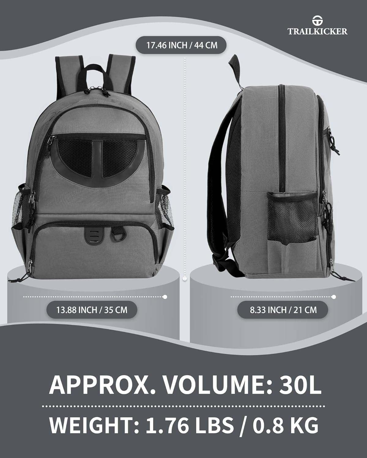 Basketball Bag Backpack for Men Women with Ball & Shoes Compartment 30L Capacity Lightweight Breathable Boys Girls Soccer Ball Bag Backpack Fit Volleyball Football Sports Travel School Gym