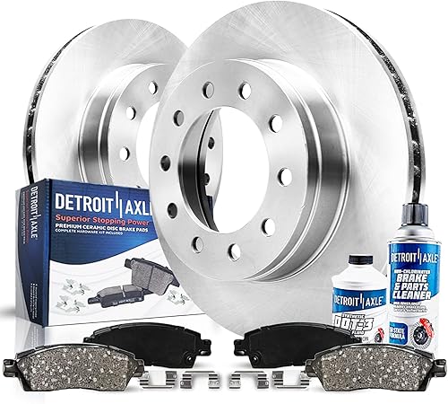 Miniatura 1 de Detroit Axle - Kit de freno trasero para Lincoln Town Car 2003-2011 [Sedán] Rotores de freno de disco pastillas de freno de cerámica con hardware