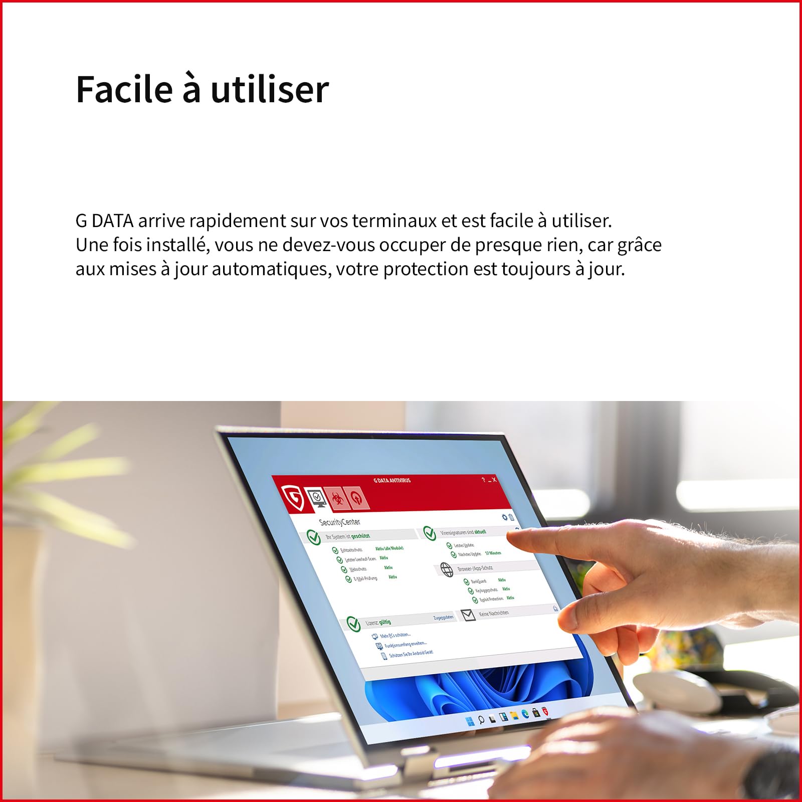 G DATA Internet Security 2025 | 3 appareils | 1 an | PC/Mac/Android/iOS | mises à jour futures incluses | Made in Germany | code d'activation par email