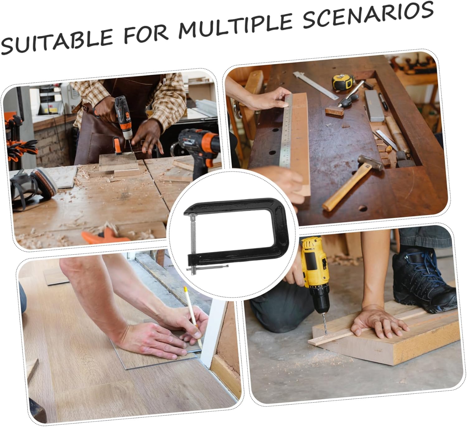 Table Mount Clamp Durable Clamp for Woodworking Mechanical Projects and DIY Desk Mounting Accessory for Secure Material Holding