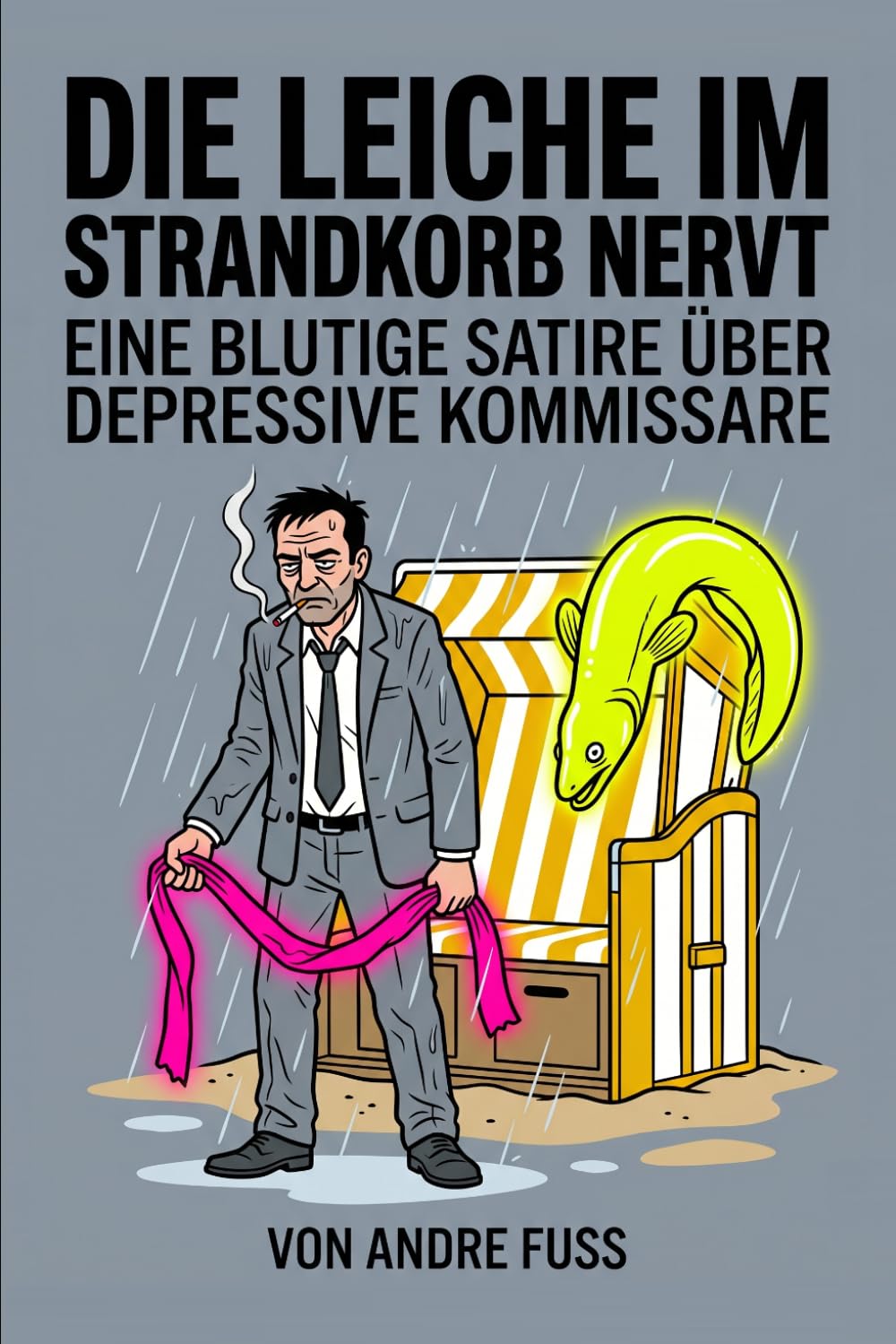 Die Leiche im Strandkorb nervt: Eine blutige Satire über drepressive Kommissare (Alltag des blutigen Wahnsinns - Satirische Protokolle)