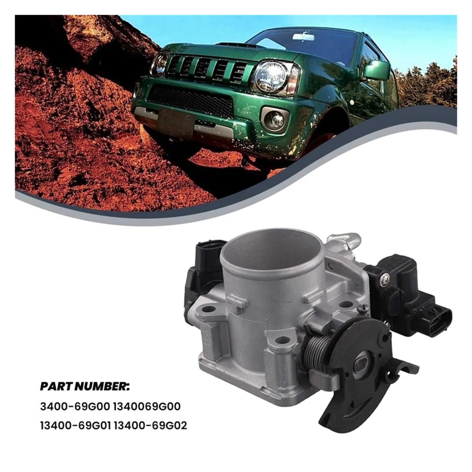 Cuerpo Acelerador Para Suzuki Para M13A Para Jimny Para Ignis Para Liana Para Swift 1.3L 2000-2012 Conjunto De Cuerpo Del Acelerador De Automóvil 13400-69G00 Válvula Mariposa Throttle Body