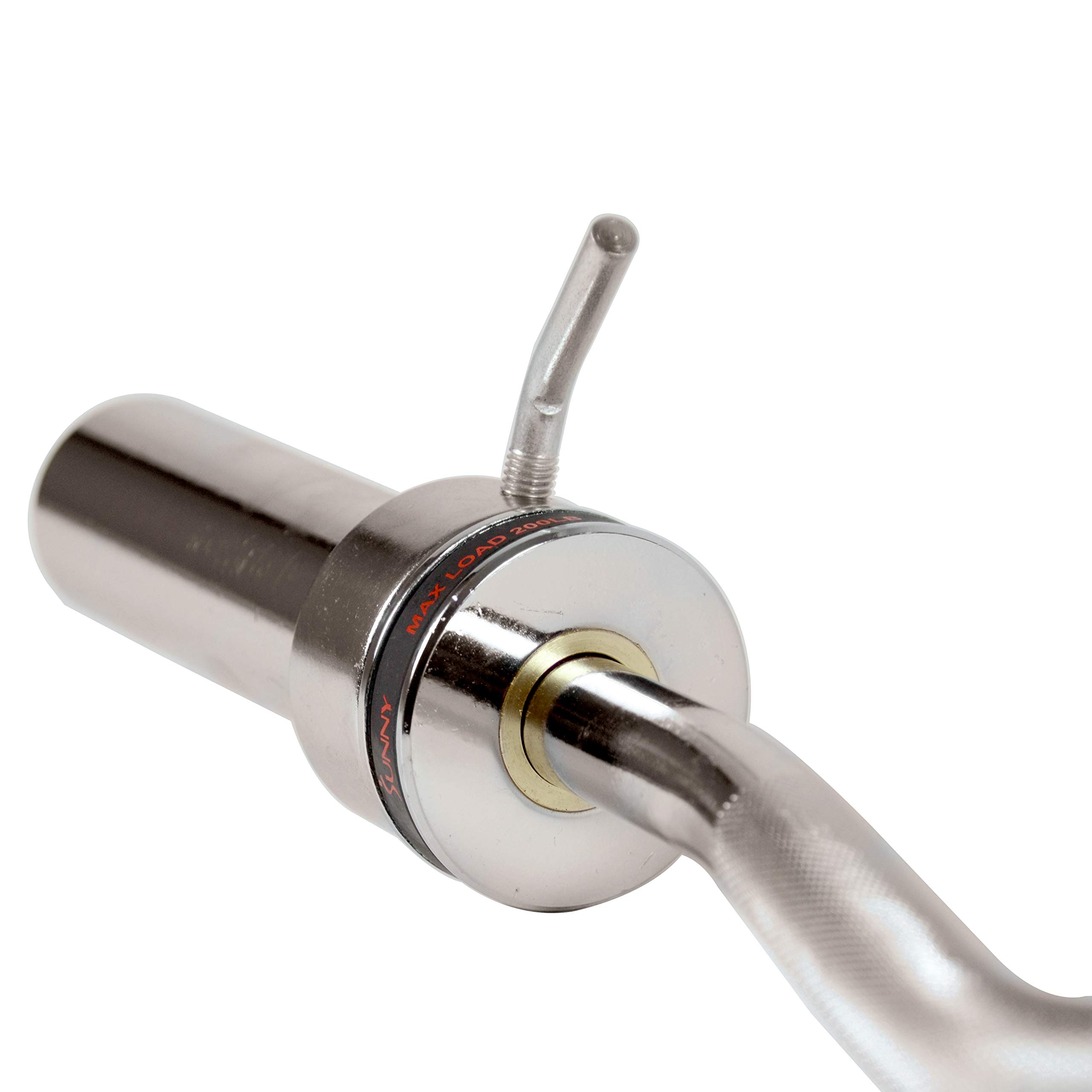 Sunny Health & Fitness 122 cm Olympic Super Curl Bar z pierścieniami - OB-48