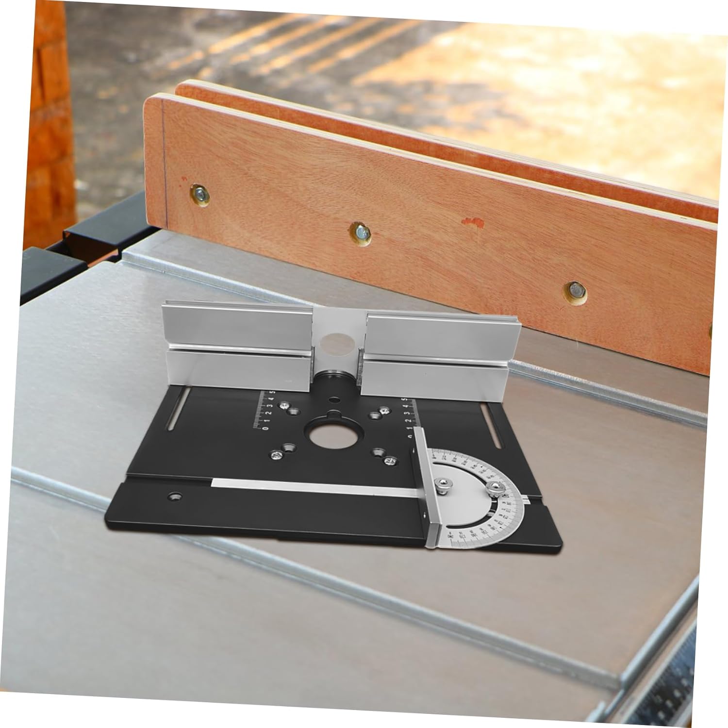 TOYANDONA Router Table Insert Plate Kit Aluminum Alloy Router Table Insert Plate Cutting Machine Base Woodworking Bench