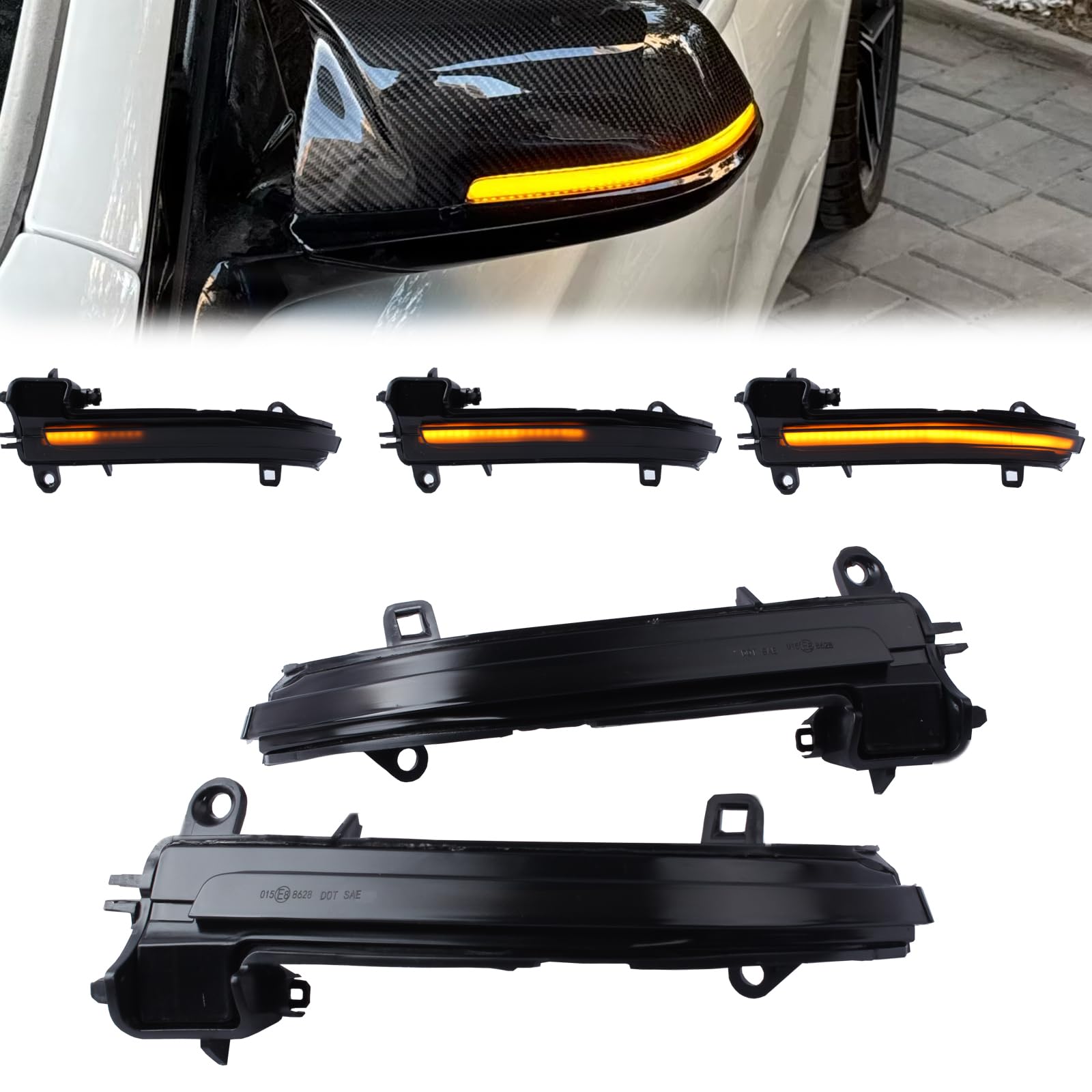 Luci Specchietti Retrovisori LED Indicatori di direzione dinamici per BMW serie1 2 3 4 F20 F30 F31 F21 F22 F23 F32 F33 F34 X1 E84 F36 F87 M2