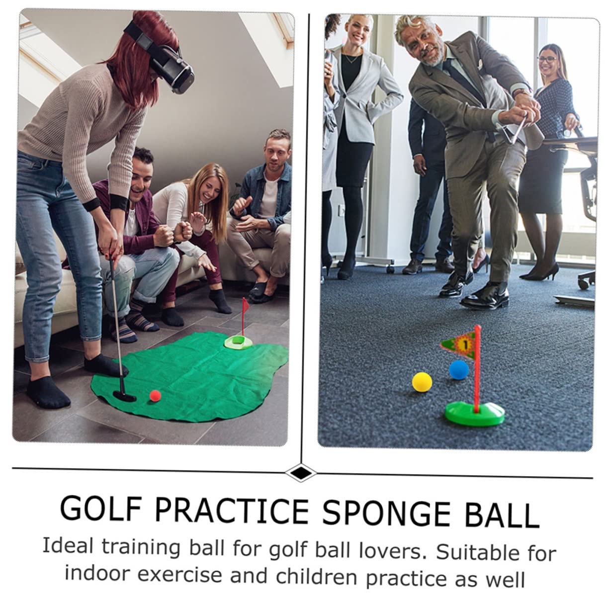 HEMOTON Golf Üben Indoor-Training Indoor-bälle Groß Für Ball Übungsbälle Synthesekautschuk