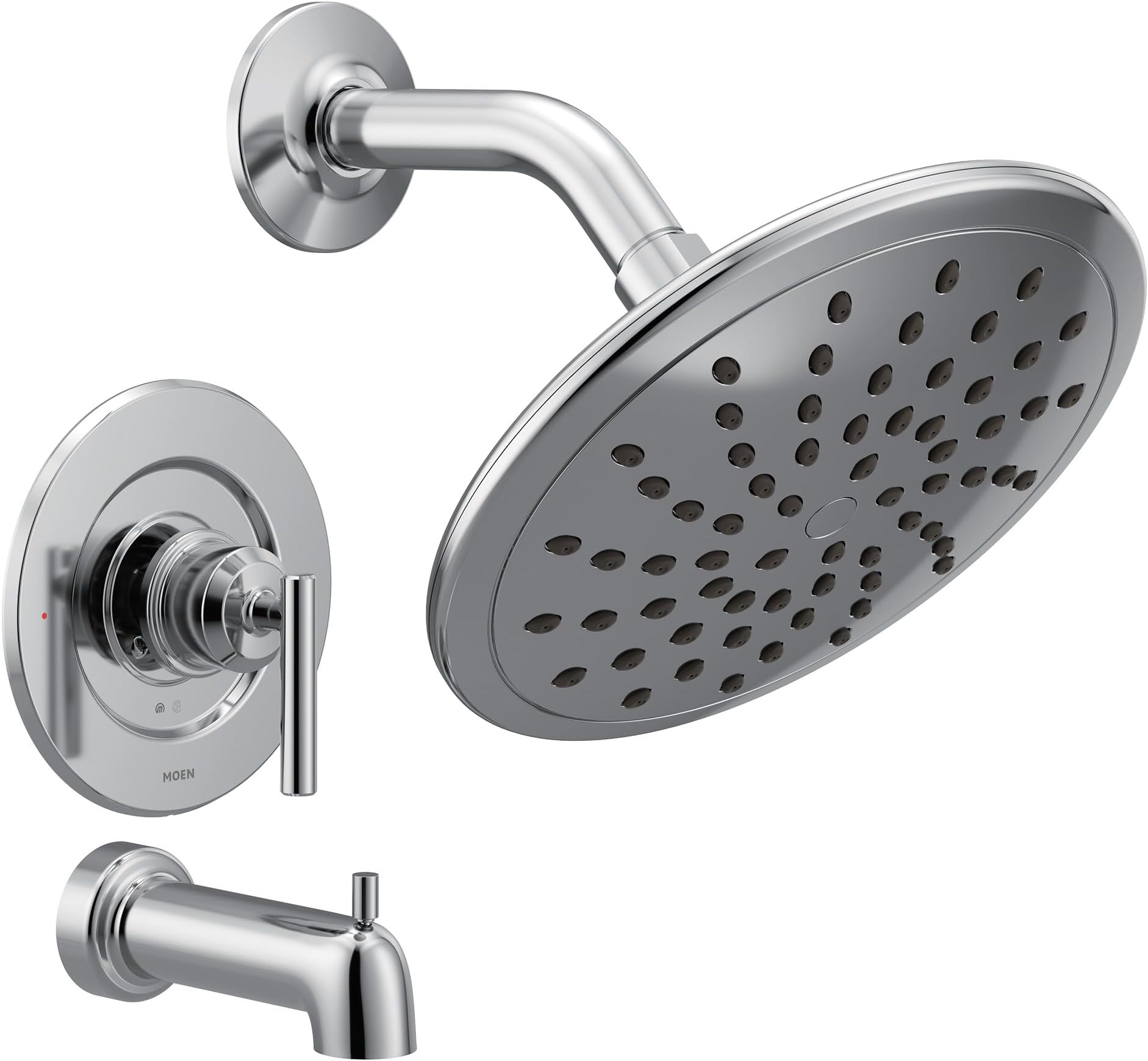 Moen Gibson Chrome Posi-Temp Pressure Balancing Modern Tub and Shower Trim with 8-Inch Rainshower Valve Required, T3003EP
