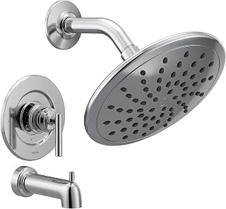 Moen Gibson Chrome Posi-Temp Pressure Balancing Modern Tub and Shower Trim with 8-Inch Rainshower Valve Required, T3003EP