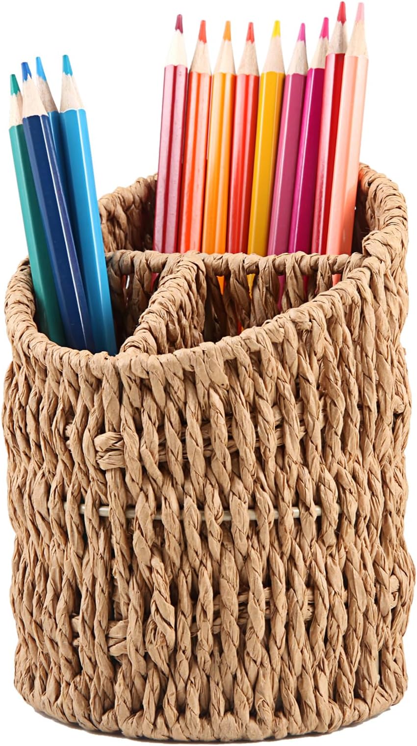 JYXIN Pencil Holder,Woven Pen Holders,Pen Holders Wicker