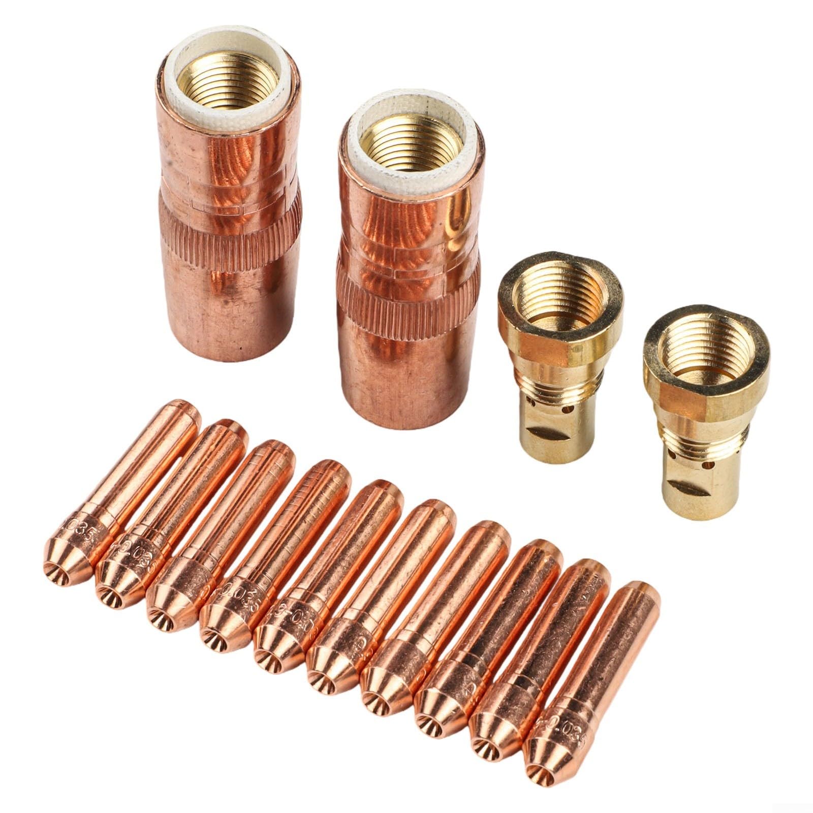 Boquillas NS-5818C y difusores DS-1 con puntas T-035 para antorchas MIG Bernard