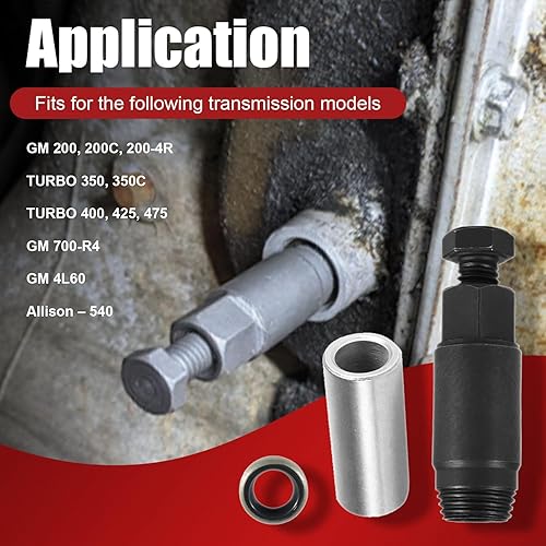Miniatura 2 de Sustituye al instalador removedor de sellos de palanca de cambios de transmisión GM compatible con GM Turbo 300 350 400 425 475 700-R4 4L60 incluye