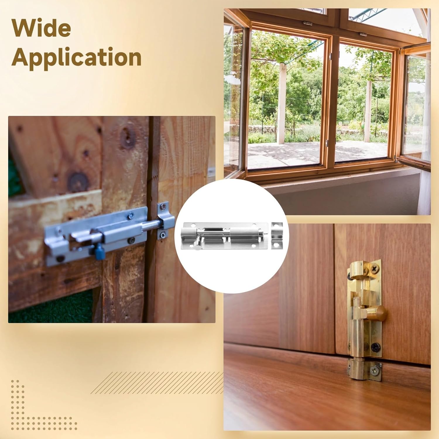 20-Pack Stainless Steel Slide Bolt Latch, 3-Inch Lock for Doors & Windows, Includes Screws, Compact Barrel Design