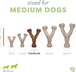 Benebone Wishbone Jouet à mâcher de chien durable pour les brochettes agressives, véritable bacon, fabriqué en USA, Moyenne
