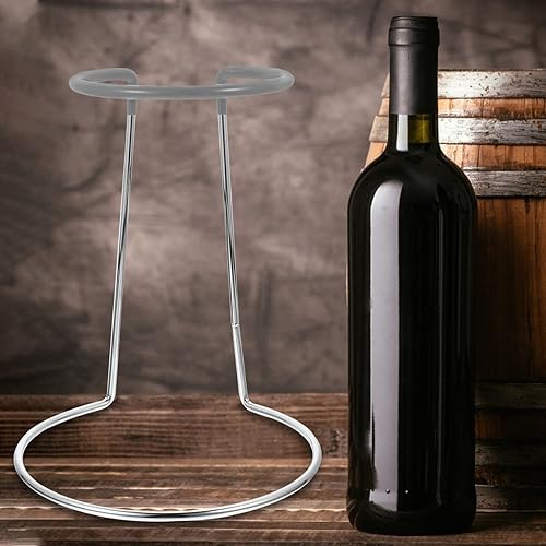 Miniatura 5 de Hemoton Soporte de escritorio para decantador de vino, soporte de secado para cristalería, soporte para decantador de vino con soporte de suspensión