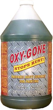 Quality Chemical Oxy-Gone Rust Remover and Metal Treatment/Rust Repair/Prepares surfaces for painting / 1 gallon 128 oz.