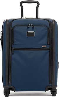 Alpha Large Dual Access Expandable 4-Wheeled Carry-On Luggage - Zipper Expansion, Nylon Lightweight Suitcase- TSA Lock
