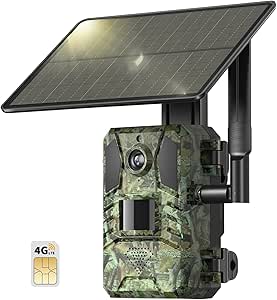 SEHMUA Trail Camera Cellular Trail Cameras 2.7K Live Streaming 4G LTE Cellular Gen 3rd Solar Powered Game Camera Remote Phone Access Playback Motion Activated 0.2s Trigger Time Green asin的图片