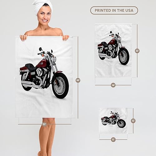 Miniatura 6 de 3D Rose Picturing Harley Davidson174 motocicleta Dyna Fxd Toalla