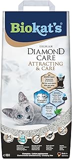Biokat's Diamond Care Attracting & Care Katzenstreu mit Wohlfühl-Duft - Feine Klumpstreu aus Bentonit mit Aktivkohle und Aloe Vera - 1 Sack (1 x 10 L) product image