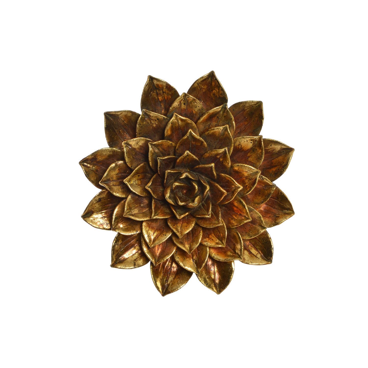 Fleur en résine déco murale 23x23 cm rétro