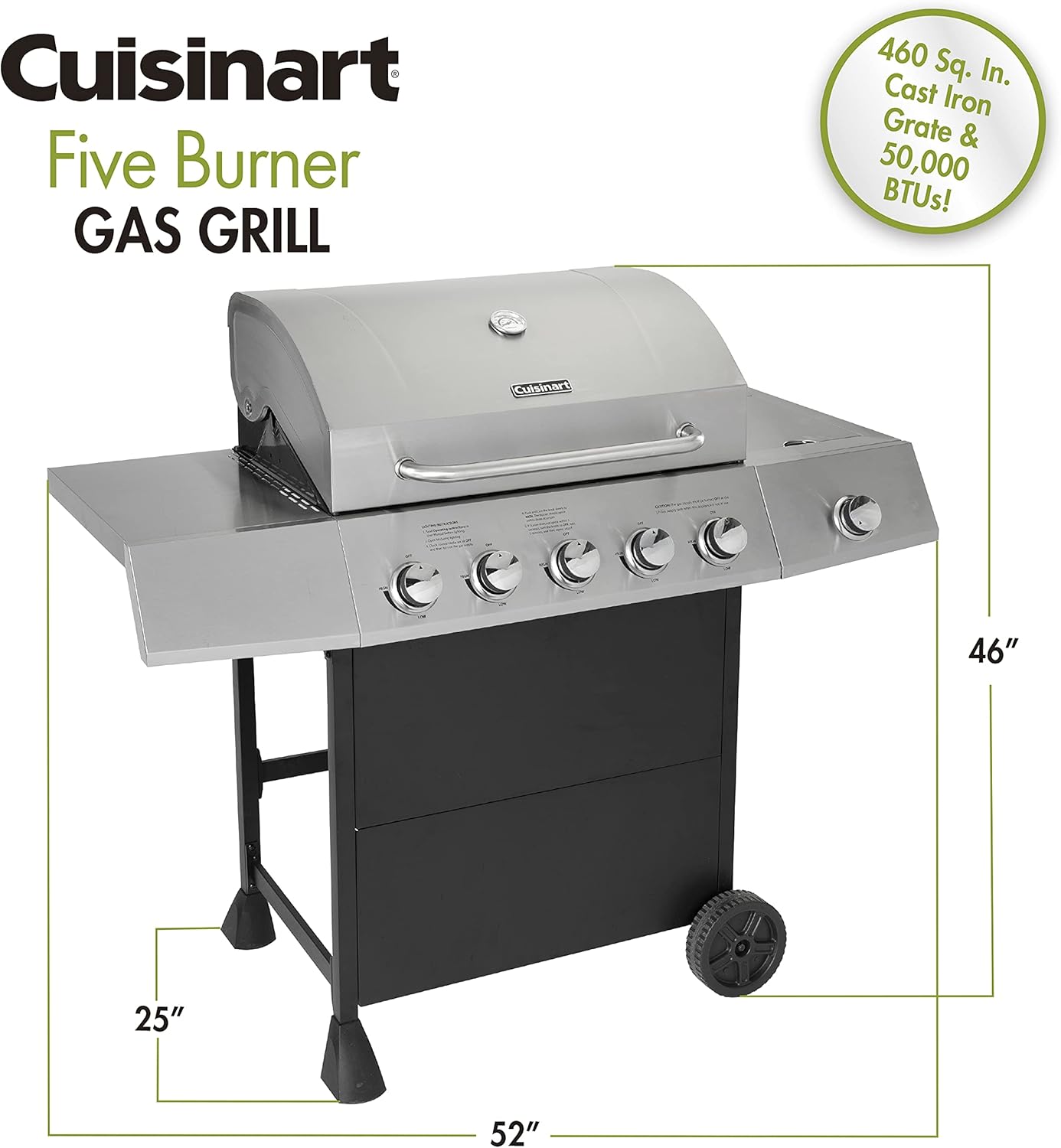 Cuisinart CGG-8500 Side Five Burner Gas Grill