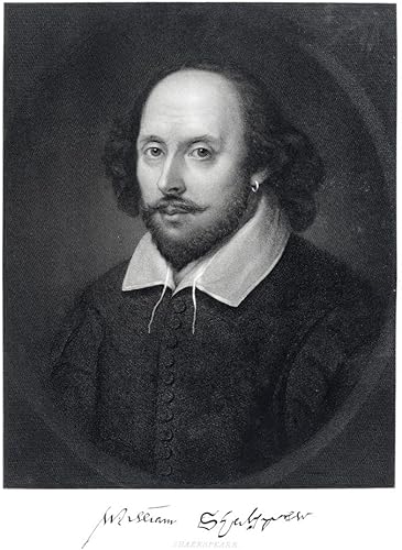 Miniatura 5 de William Shakespeare - Póster de retrato grabado de 1870, famoso autor, dramaturgo, escritor, foto, decoración de pared, póster artístico de 24 x 36