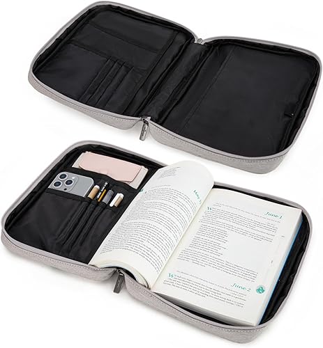 Miniatura 31 de Montana West Funda para la Biblia para mujeres y hombres con marcapáginas de cuero, fundas de transporte, bolsa de iglesia para protección al aire