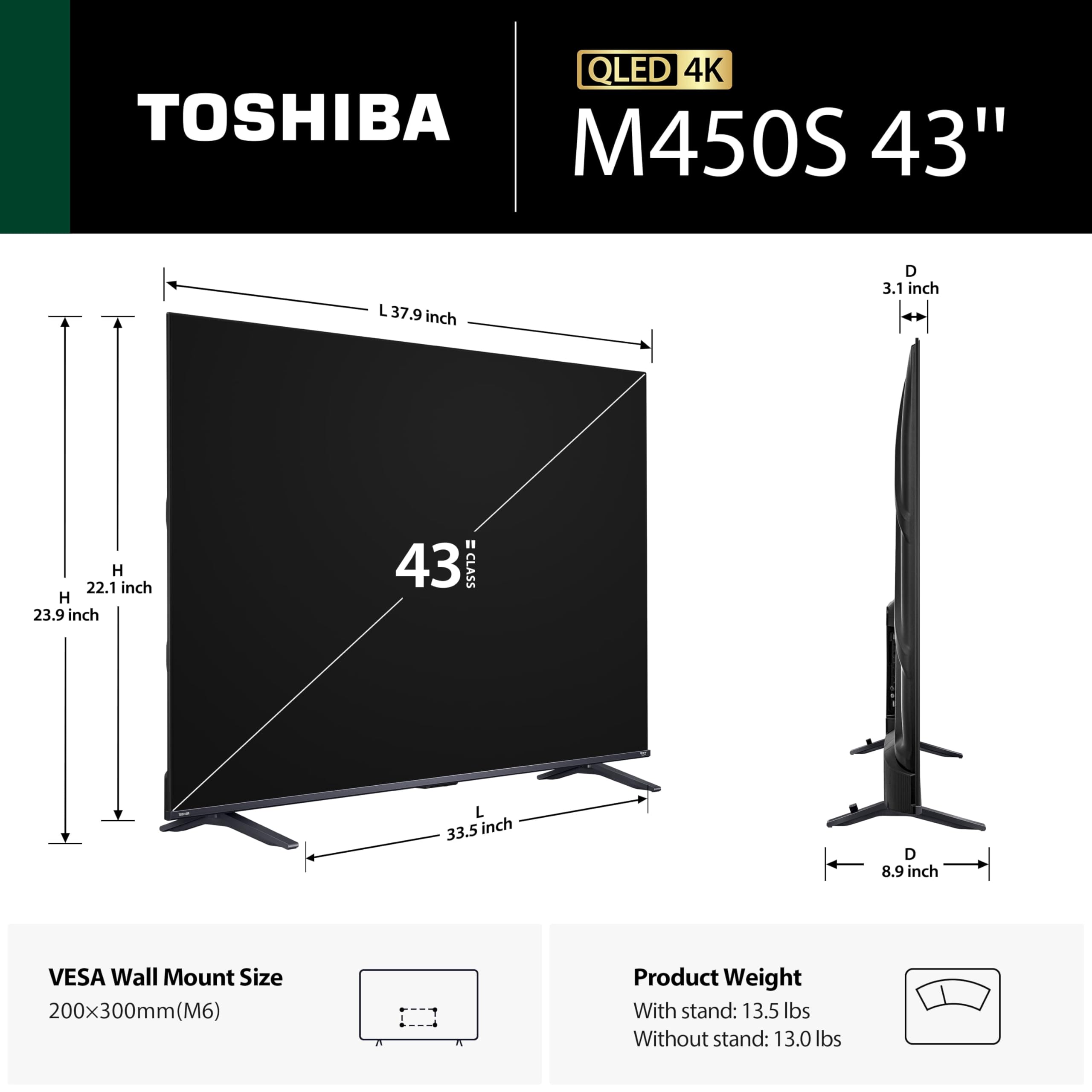 Amazon.com: TOSHIBA 43