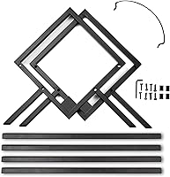 Vista 4 de MODERN VINYL Estantes de almacenamiento de discos de vinilo - Soporte de discos de vinilo de fácil montaje 100 LP Elegante soporte de LP negro